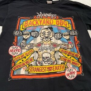 Vintage Journeys Kids size medium Backyard BBQ tour short sleeve t shirt Black